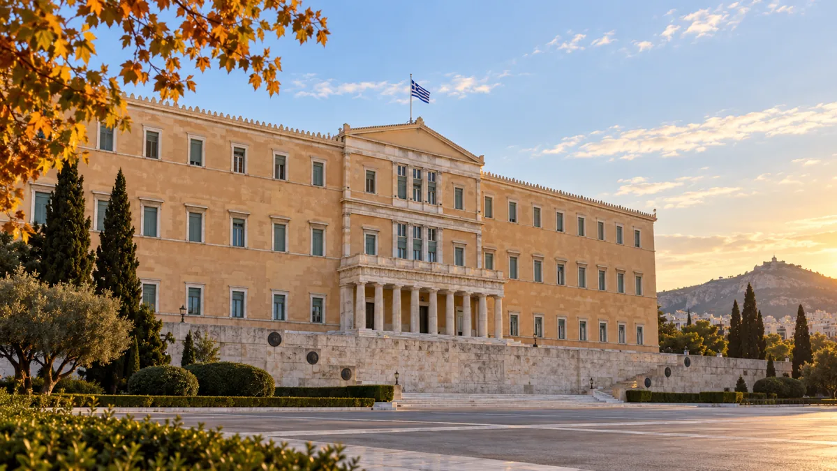 The Hellenic Parliament building in Athens
