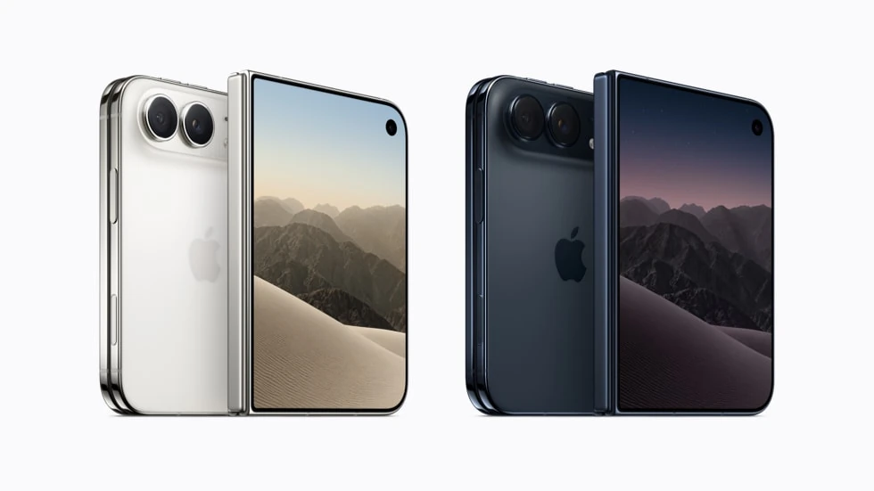 iPhone Duo open and closed in an official Apple image